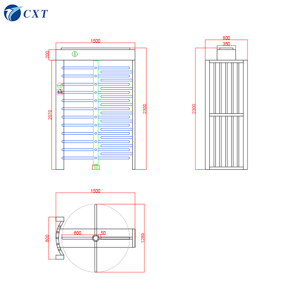 Face Recognition Full Height Turnstile with Brushless Motor and 40W/100W Power Consumption for Secure Access Control