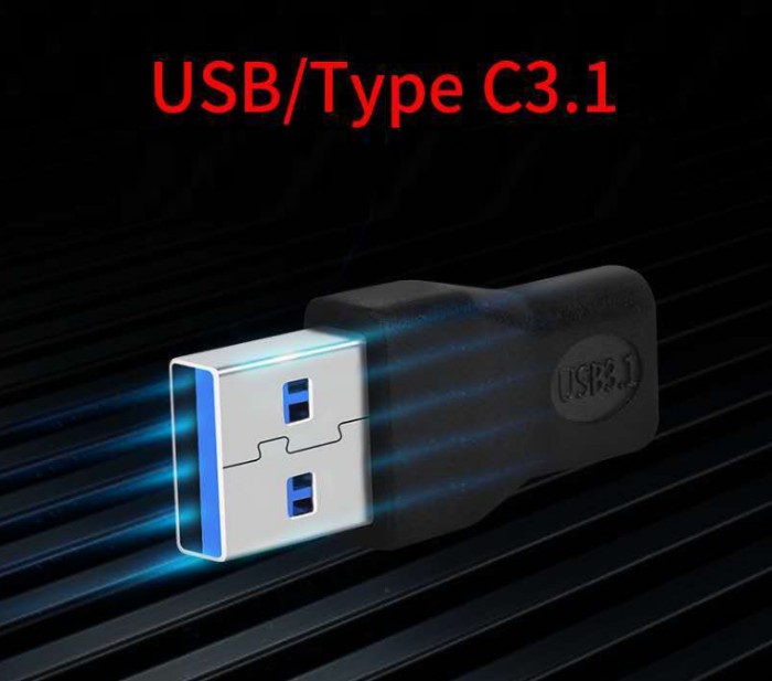 Stock Pvc 3.0 8p Usb C Female To Usb Male Adapter