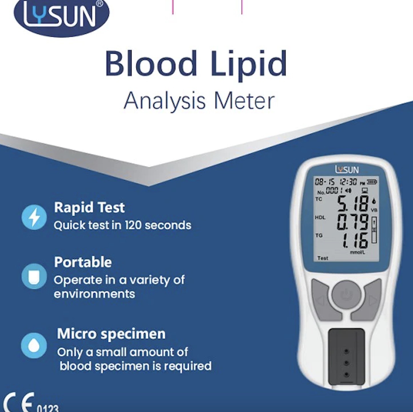 Lipid Profile Test Kit Analyzer LPM-102 For Cardiovascular Risk Assessment