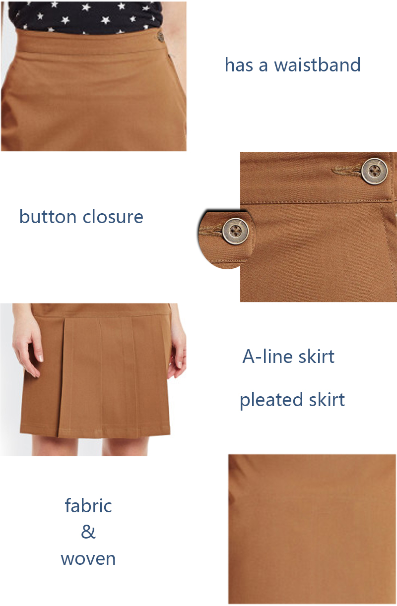 Brown polyester women's skirt for all kinds of people