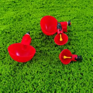 Wholesale Automatic Plastic Washable Chicken Drinking Bowl Red Round Design from china suppliers