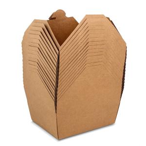 Wholesale Takeaway Kraft Food Container Paper Box For Salad Fruit Lunch FSC Certificate from china suppliers