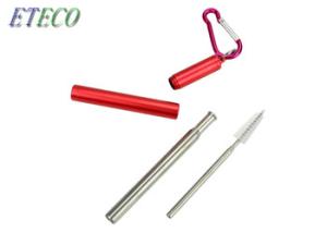 Wholesale Metal Collapsible Folding Telescopic Stainless Steel Straws Reusable Eco - Friendly from china suppliers