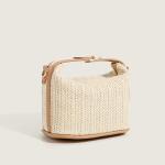 Small Knitting Rattan Women Shoulder Bags Lady Style Crossbody Clutch Bags for