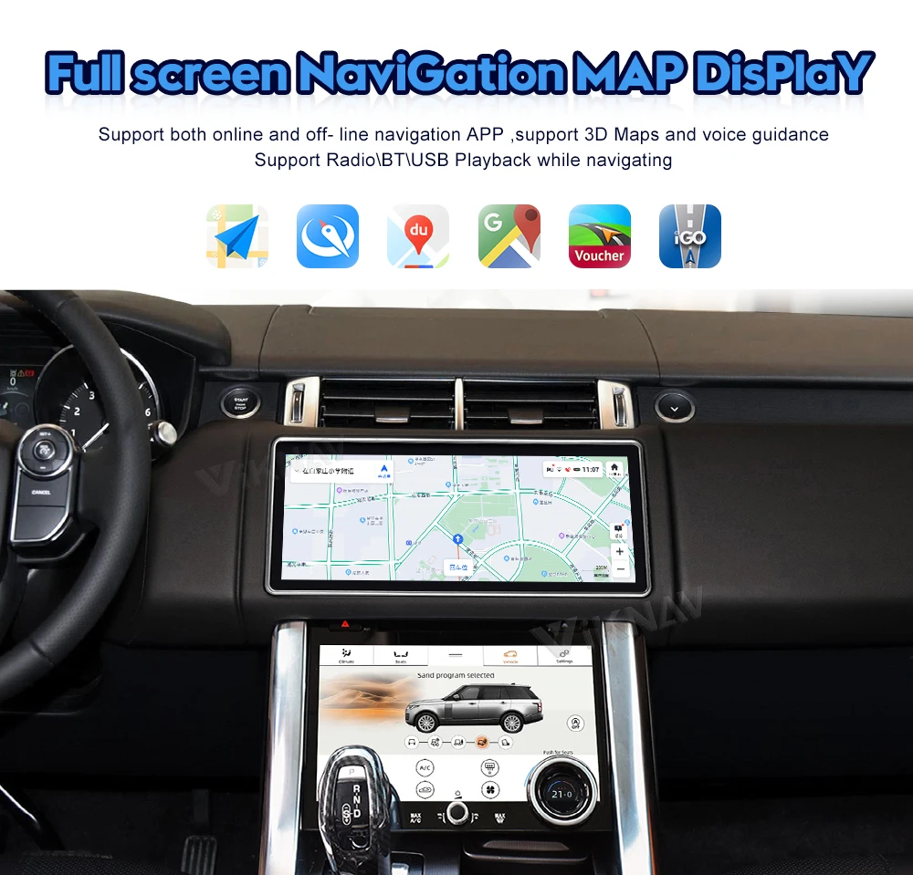 Android Stereo Car Radio For Land Rover Range Rover Sport L494 2013-2017 Touch Screen GPS Navigation Multimedia Player