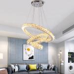 Interior Hotel Art Staircase Decoration Artistic Living Room Led Crystal Pendant