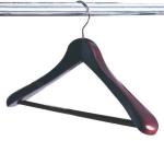 Laundry Wooden Hotel Hangers Anti Theft Silver metal hook durable