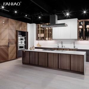 Wholesale Custom Luxury Villa Lacquer Double Sink Island Design Modern Full Kitchen Cabinet from china suppliers