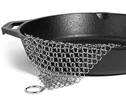 Wholesale 8 &quot; X 6 &quot; SS 316 Metal Mesh Curtains Chainmail Scrubber For Cleaning Cast Iron Pan from china suppliers