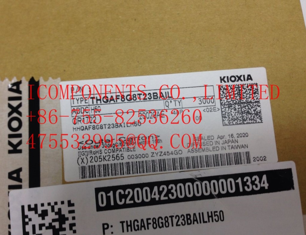 THGAF8G8T23BAIL Kioxia NAND FLASH IC 256Gb （32G x 8） UFS 153-WFBGA（11.5x13）