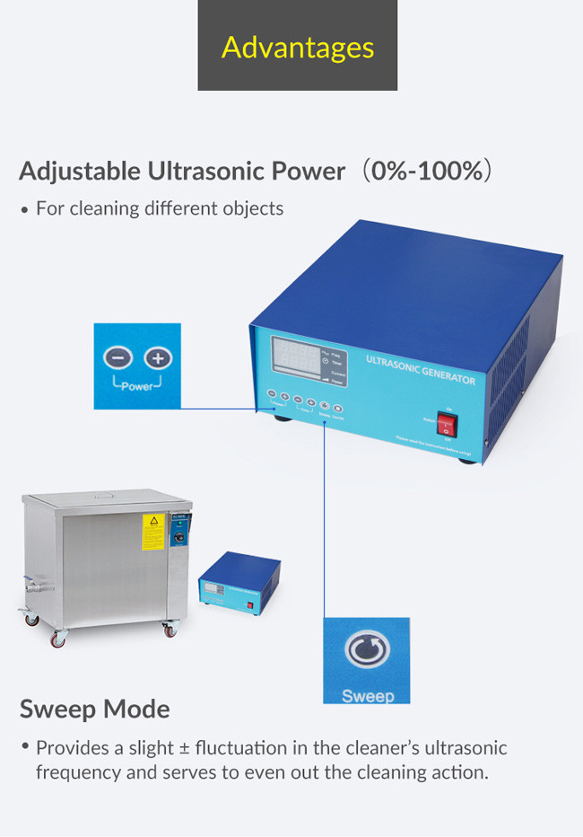 28kHZ Ultrasonic Parts Cleaner , Large Capacity Ultrasonic Cleaning Machine