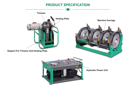 200-450mm HDPE Pipe Butt Fusion Welding Machine DVS 2207 Welding Standard Approved
