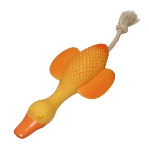 Wholesale Wild Goose Fun Chewing Interaction Squeaker Training Latex Pet Rope Toys from china suppliers