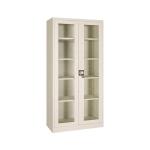 School Office Swing Door Vertical Glass Door Filing Cabinet