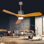 52 inch ceiling fan with light remote control European industrial Luxury