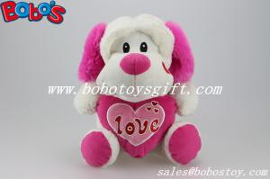 Wholesale 10&quot; Wholesale Cute Stuffed Dog Animals With Pink Heart Pillow from china suppliers