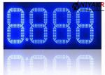 High Brightness 16 Inch LED Gas Price Signs With Steel / Aluminum Casing