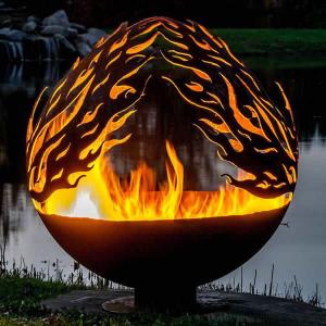 Wholesale ISO9001 Steel Fire Pits 4.9ft Sphere Fire Pit Corten Steel from china suppliers
