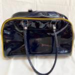 PVC mirror leather lacquered leather split off shoulder bag travel bag shopping