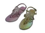 Laser Flower-shaped Summer Women Beach Flat PVC Thong Sandals TIANO