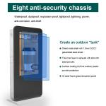 VETO 43-75 Inch Andriods Outdoor Floor Standing Digital Signage Waterproof