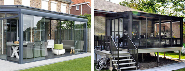 Prefabricated Outdoor Screen Room Enclosures With Herringbone Roof