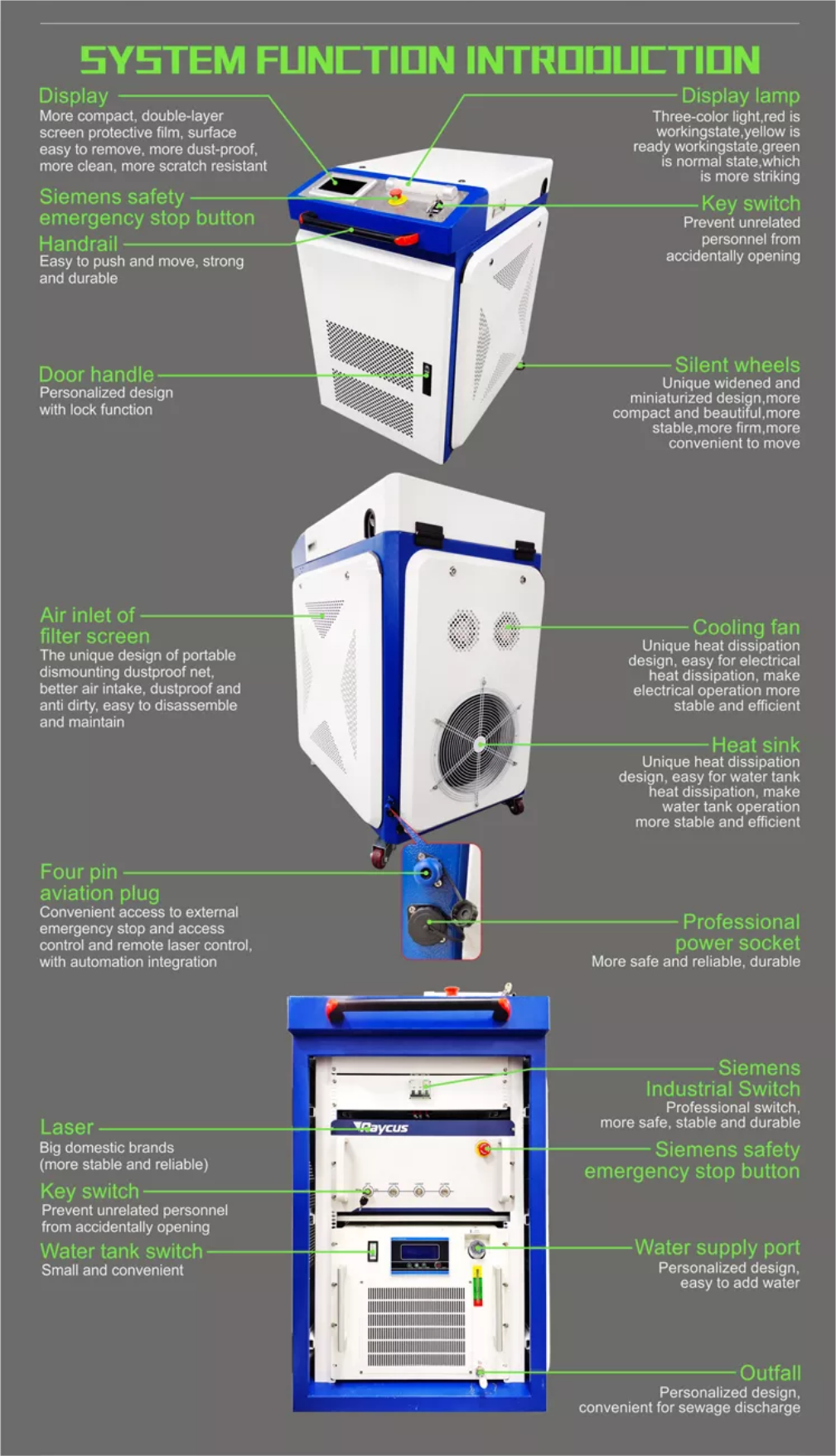 Hand Held Fiber Laser Cleaning Machine for Carbon Steel Rust Removal 500w 1000 Watt Applicable Material