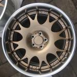 Customized 2 piece 22 inch wheel super deep concave brushed bronze polished lip