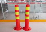 Yellow Reflective Film 750mm PVC Bollard Traffic Warning Post