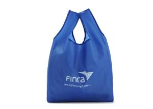 Wholesale Customized 210D waterproof nylon foldable shopping bag thickened vest tote bag from china suppliers