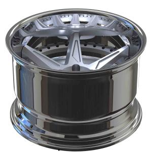 Wholesale Silver Deep Concave Forged Wheels 3 Piece 18 Inch Big Lip Rim from china suppliers