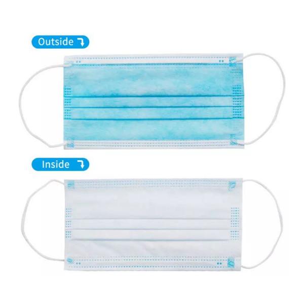Daily Use Protective 3 Ply Non Woven Face Masks Class I Blue Green Pink