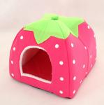 Hot Style Cute Pet Strawberry Cat Bed Warm Dog