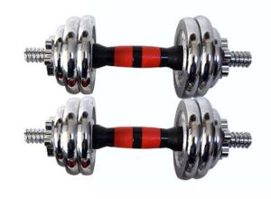 Wholesale cast iron 10kg -60kg Crossfit Gym Basic Equipment Adjustable Chrome Dumbbell from china suppliers