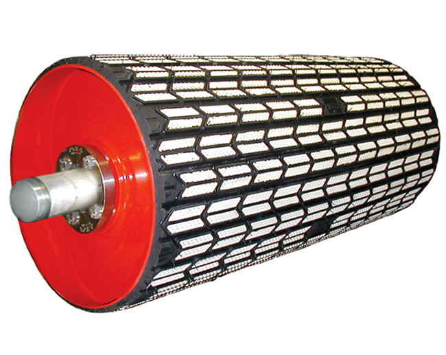 TD75 Wear Resistant Removable Head Snub Pulley In Belt Conveyor