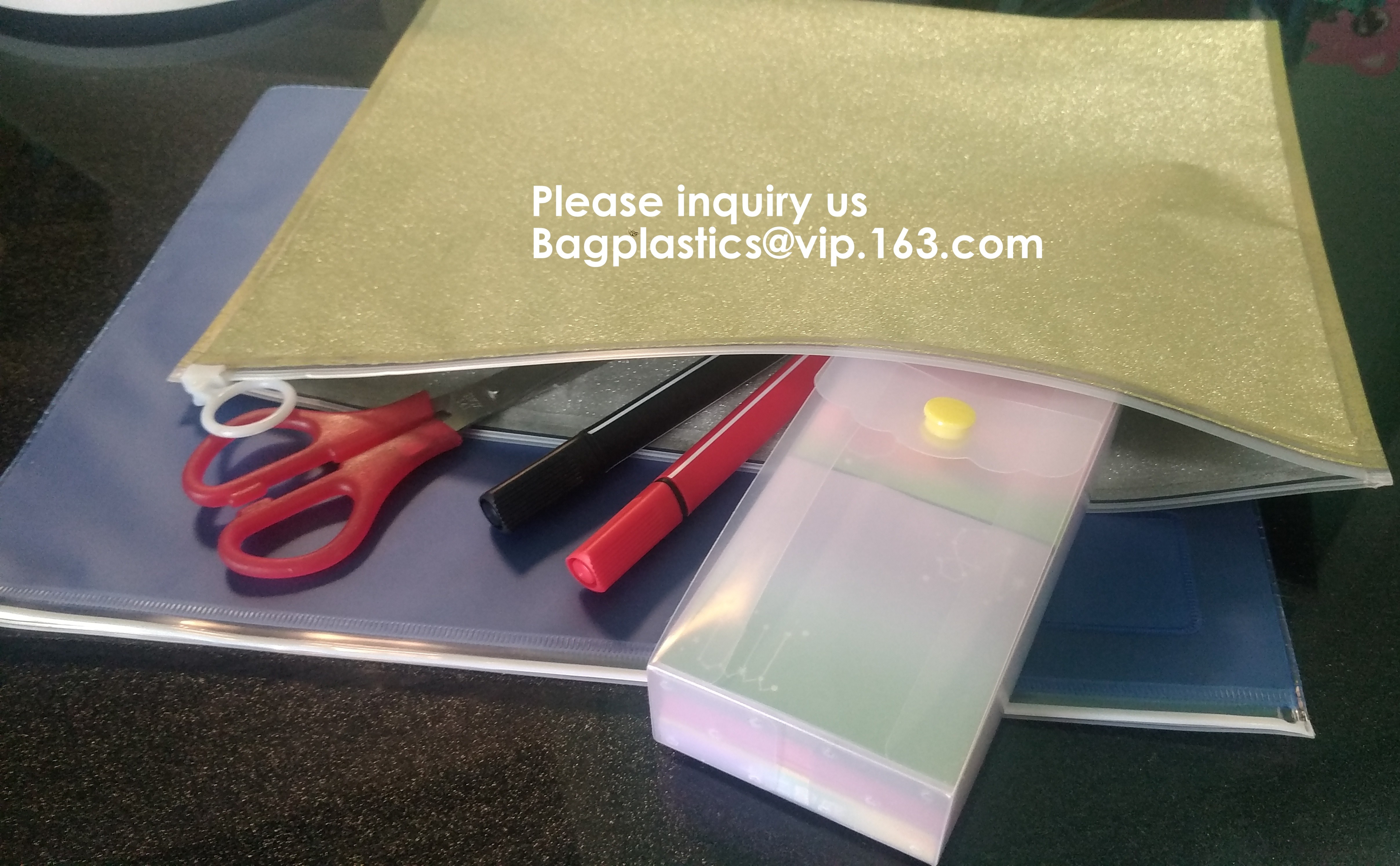 Waterproof Clear Plastic File Document File Bag For Bill Invoice Note File,Zip Plastic EVA Bags Blank Packaging Pouch