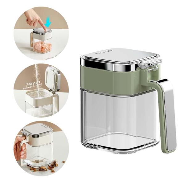 Household Kitchen BBQ Food Seasoning Powder Spices Pot Storage Box Wholesale