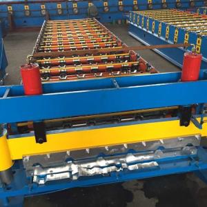 Wholesale 12 - 16 Rows Roof Roll Forming Machine With 5 Ton Hydraulic Decoiler from china suppliers