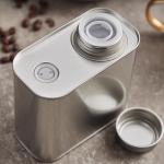 Sealed Airtight Coffee Bean Canister 250g-500g Screw Top Metal Tins