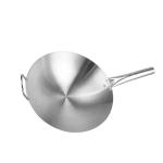 Sanding Single Handle Kitchen Wok Pan Chinese Stainless Steel 201