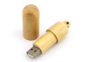 Wholesale Round Shape Bamboo Usb Flash Drive With Silk Screen / Color Printing Logo from china suppliers