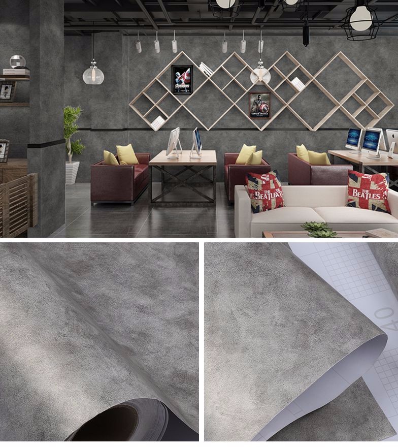 Luxury Dark Gray Wallpaper with Geometric Pattern 0.6m Width Vinyl Wall Stickers Removable Wall Paper Customized Design