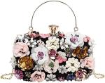 LETODE FLOWER CLUTCH PURSE EVENING BAG FOR WOMEN FORMAL PARTY HANDBAG CHAIN