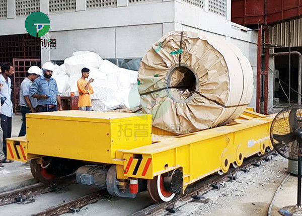 5-40 Ton Warehouse Battery Power Aluminum Coil Transfer Cart With V frame Deck