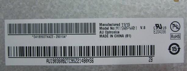 250cd 30 Pin High Resolution Touch Screen Monitor AUO 19 Inch M190PW01 V8 1440*900 Pixels