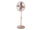 Decorative Retro Floor Fan / 18 Inch Stand Fan Chrome Grill Fused Safety Plug