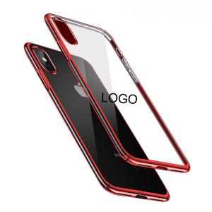 China iPhoneX mobile phone shell 144*71*8mm red color logo customized on sale