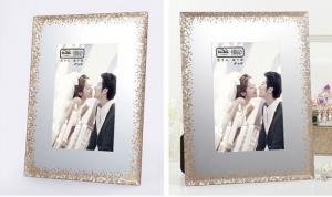 Wholesale Customized Shape 4x6 Glitter Glass Photo Frame For Promotion Beautifully Decorated from china suppliers