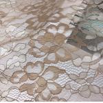 Yellow Lilac Flowers Embroidered Mesh Lace Fabric 150cm width