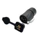 6.5mm Cable Waterproof Power Connector IP67 Zinc Alloy K16 Plastic Pa66
